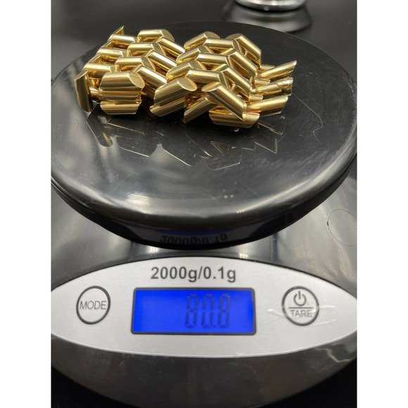 Vintage 1940's Linear Link 14k Gold Bracelet 80+ G - Picture 12 of 12